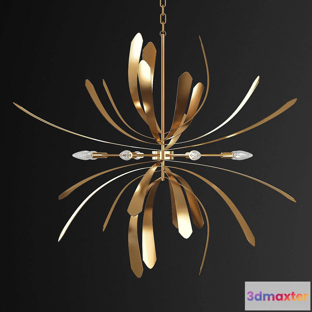 1459316 - Dahlia 10 - Light Sputnik Sphere Chandelier 3D Max