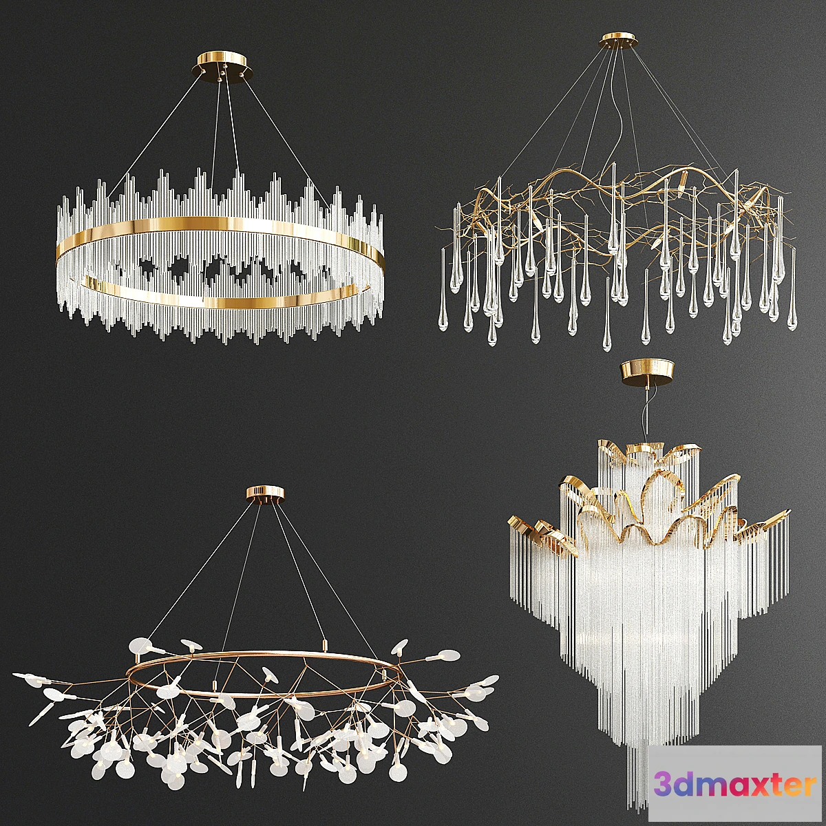 1459380 - Four Exclusive Chandelier Collection_78 3D Max