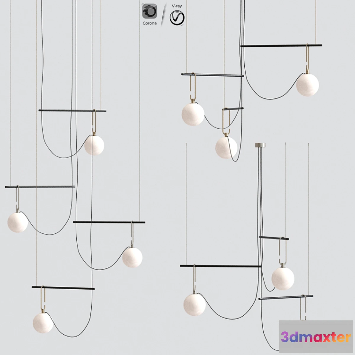 1459488 - Ic Flos Hanging Pendant Lamp Collection 3D Max