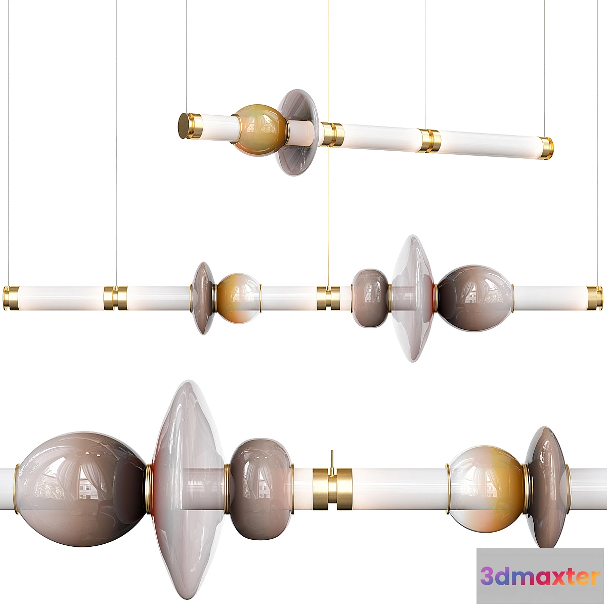 1459696 - Gabriel Scott Luna Chandelier - Two Tier 3D Max