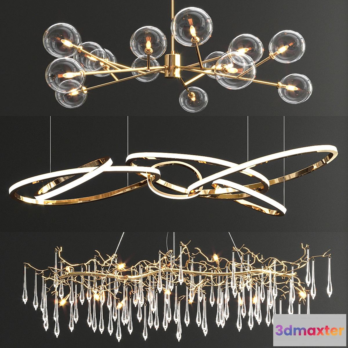 1459904 - Trend Chandelier Collection - 3 type 3D Max