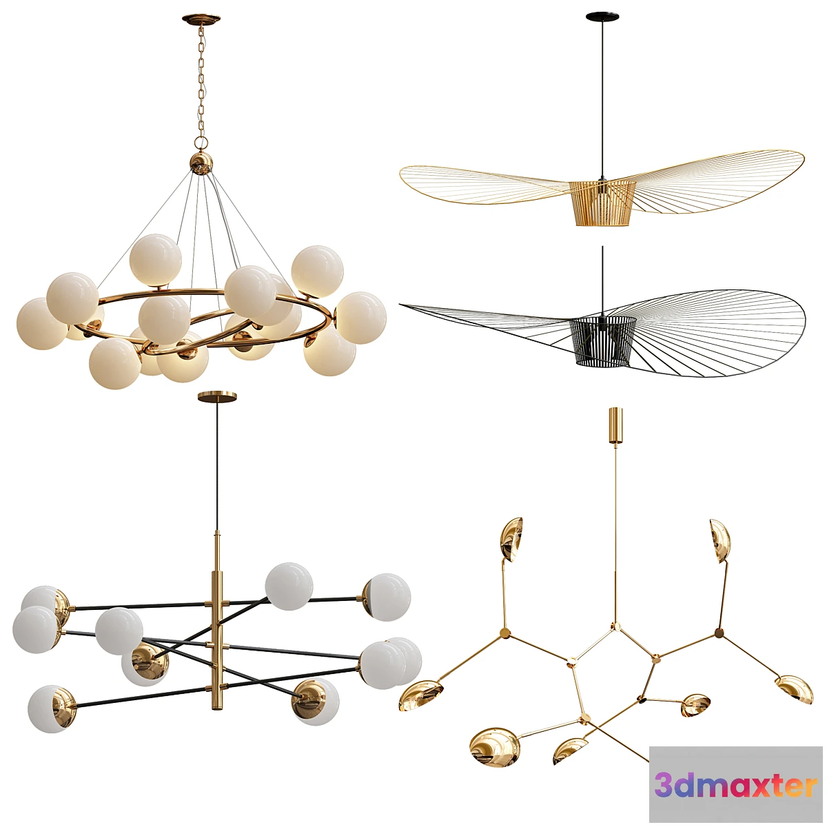 1460458 - Collection of Minimalist Chandelier 3D Max