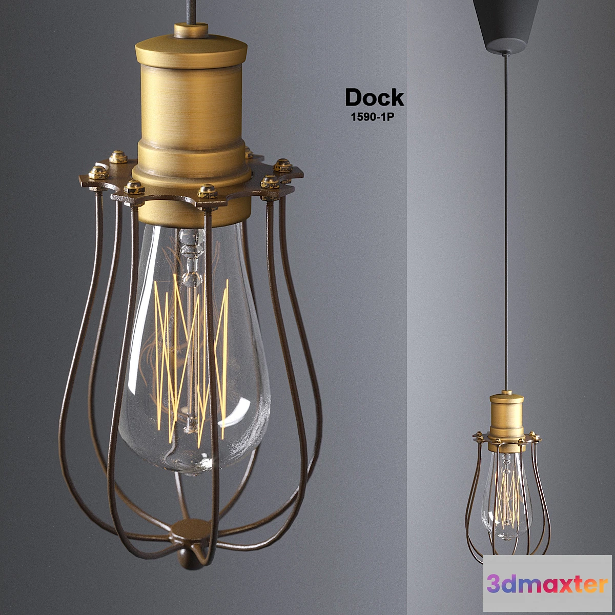 1460540 - Hanging Lamp Dock 1590-1P 3D Max