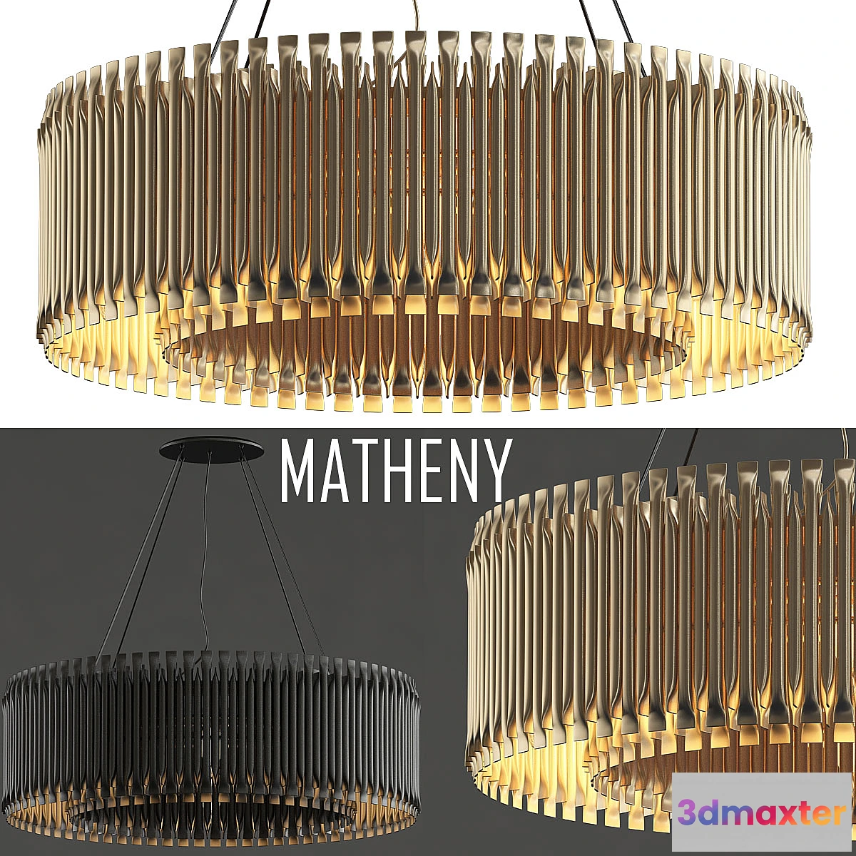 1460612 - Matheny Chandelier By Delightfull Gold 3D Max