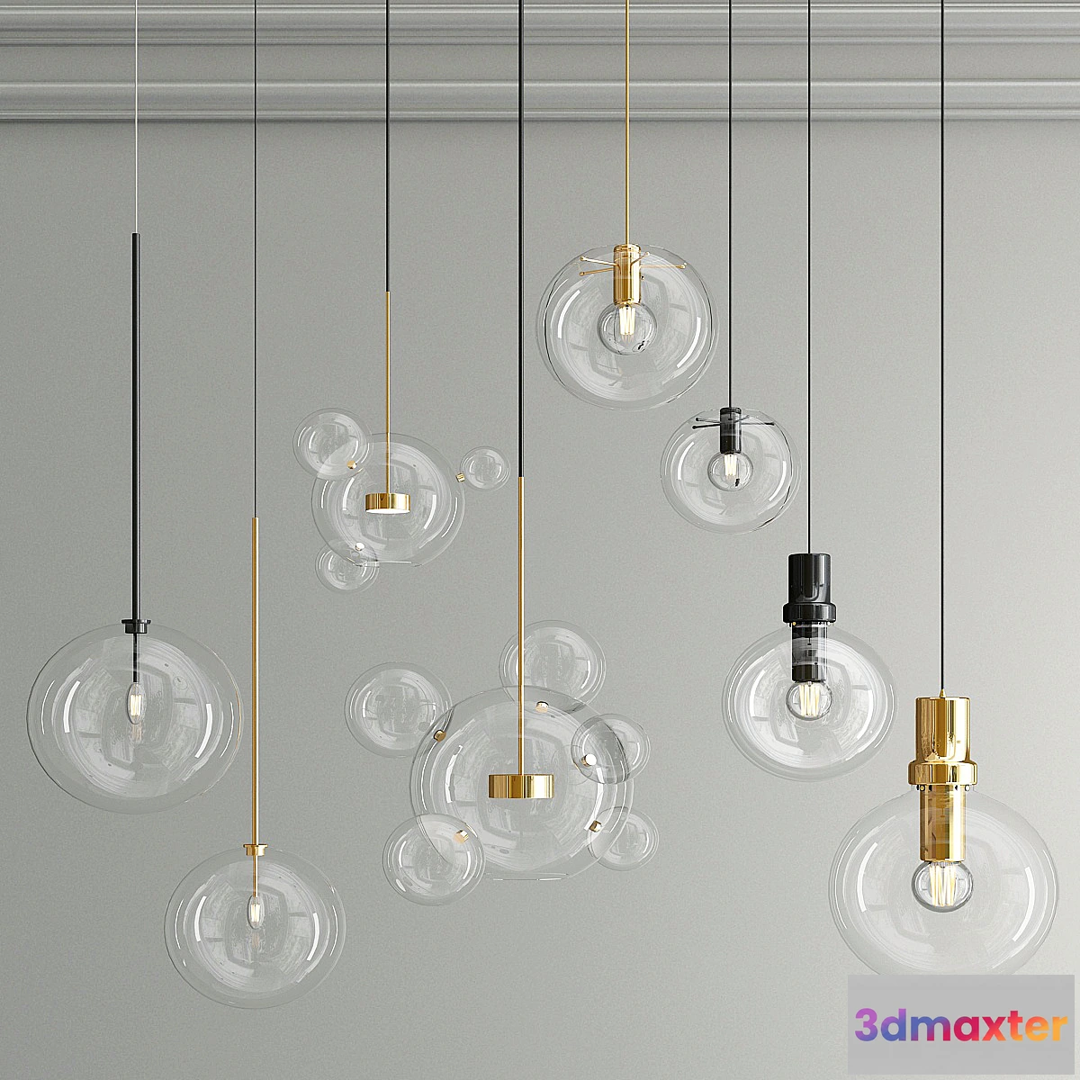 1460862 - pendant glass collection 3D Max