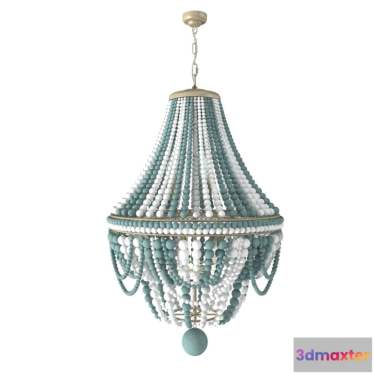1461020 - Regina Andrew Design Malibu Beaded 6-Light Chandelier 3D Max