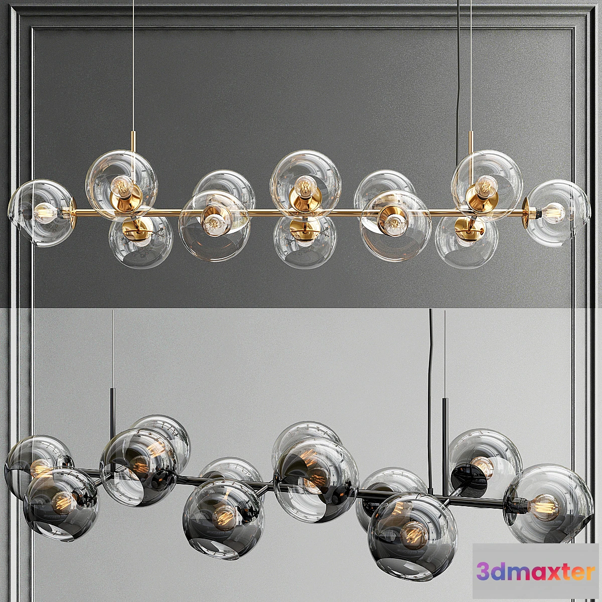 1461214 - Staggered 12 glass 3D Max