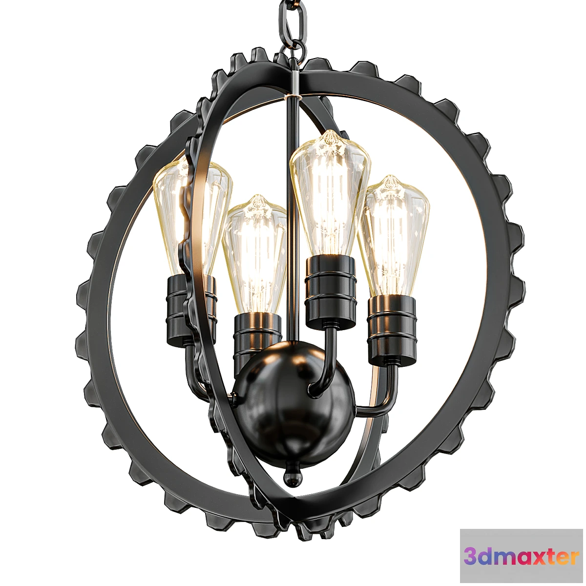 1461634 - Circle frame chandelier 3D Max
