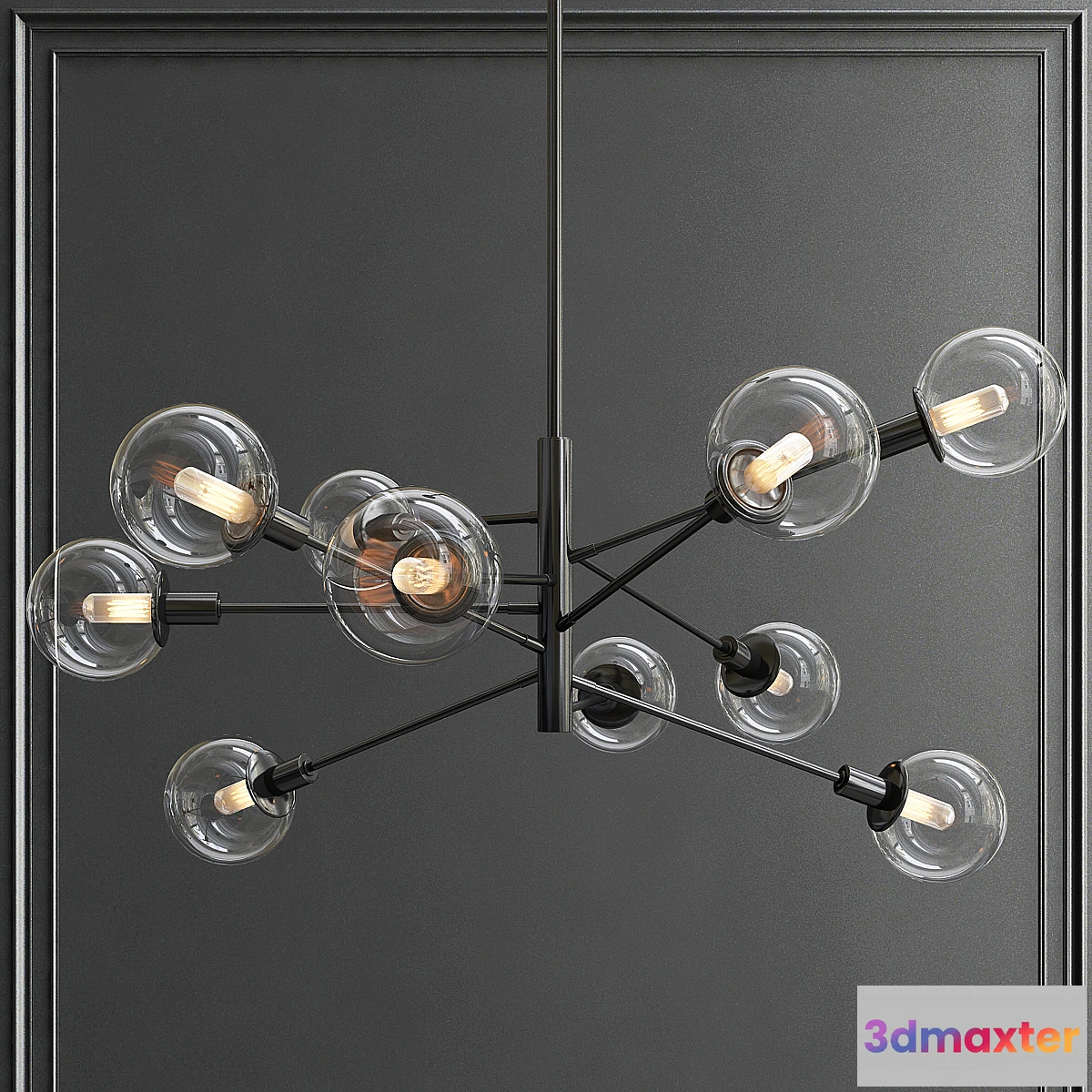 1461978 - Orb 10-Light Chandelier 3D Max