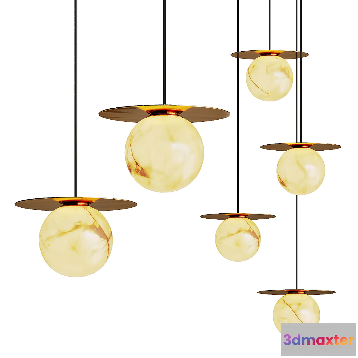 1462032 - Ball pendant lamp MARBLE ORB 3D Max