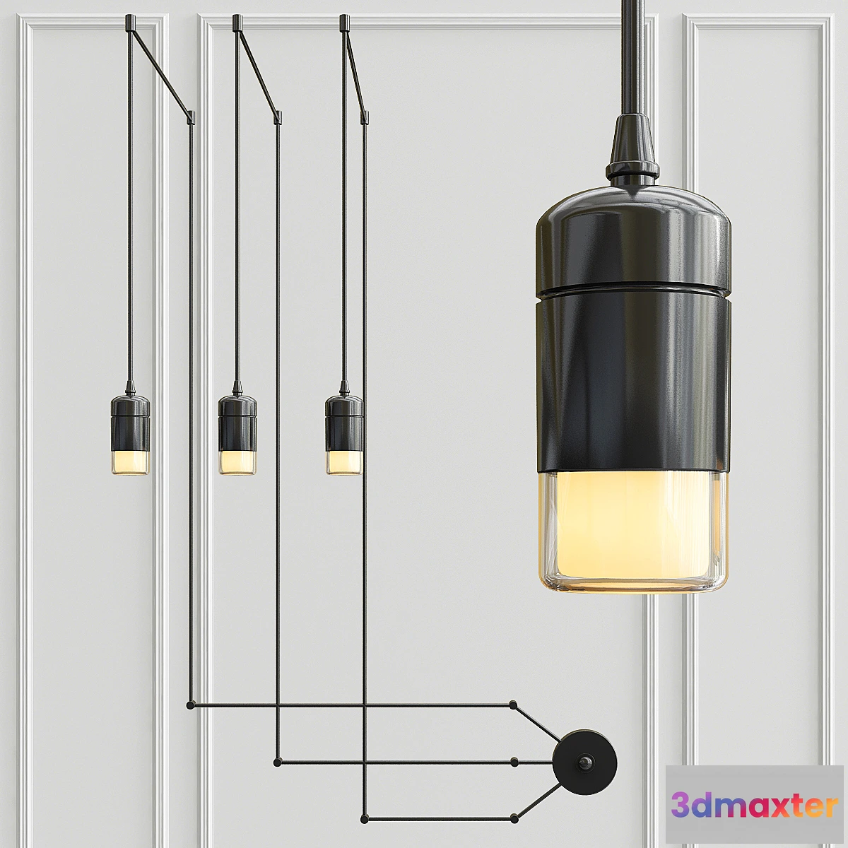1462120 - Wireflow FreeForm 0363 LED Suspension lamp 3D Max