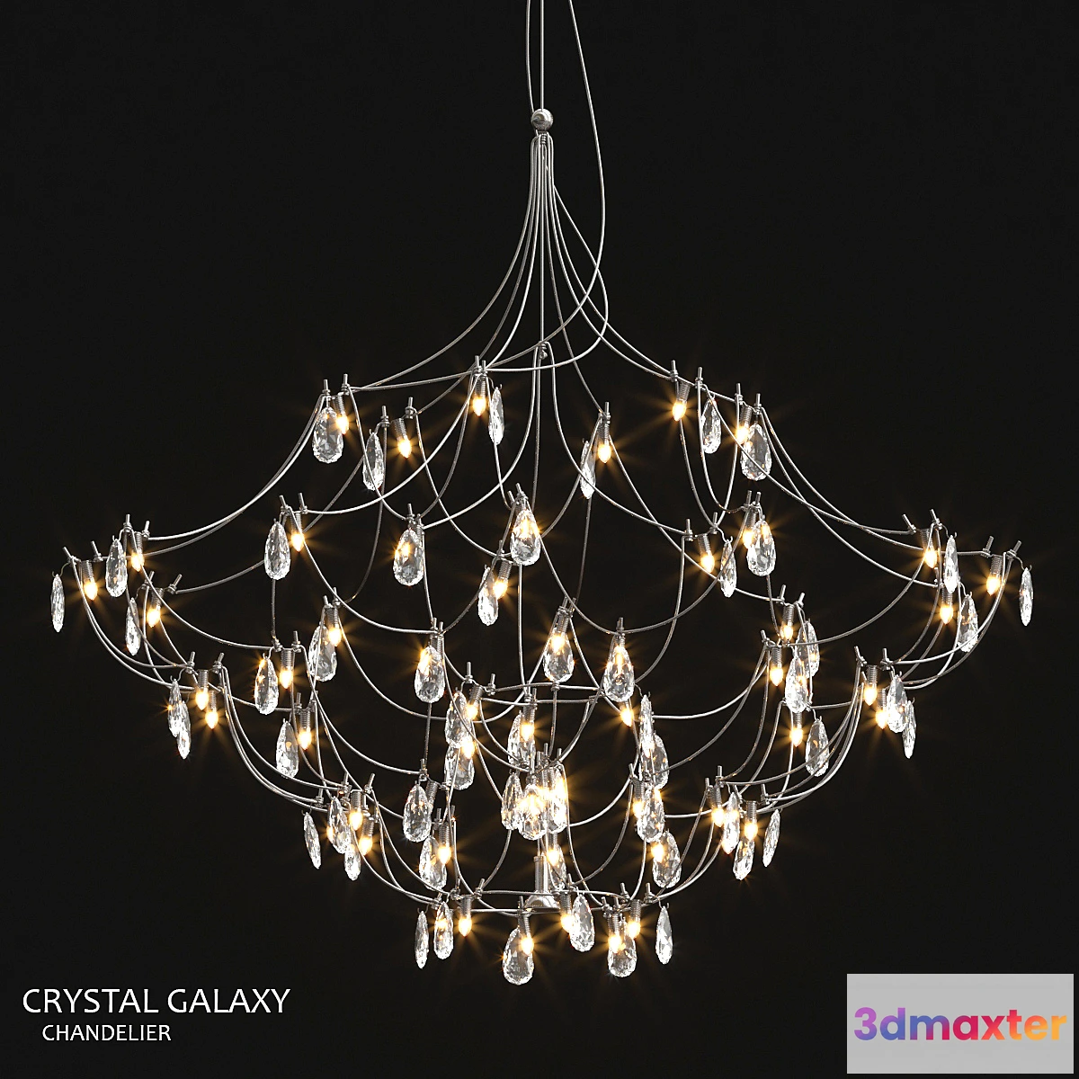 1462382 - Quasar Galaxy crystal chandelier 3D Max