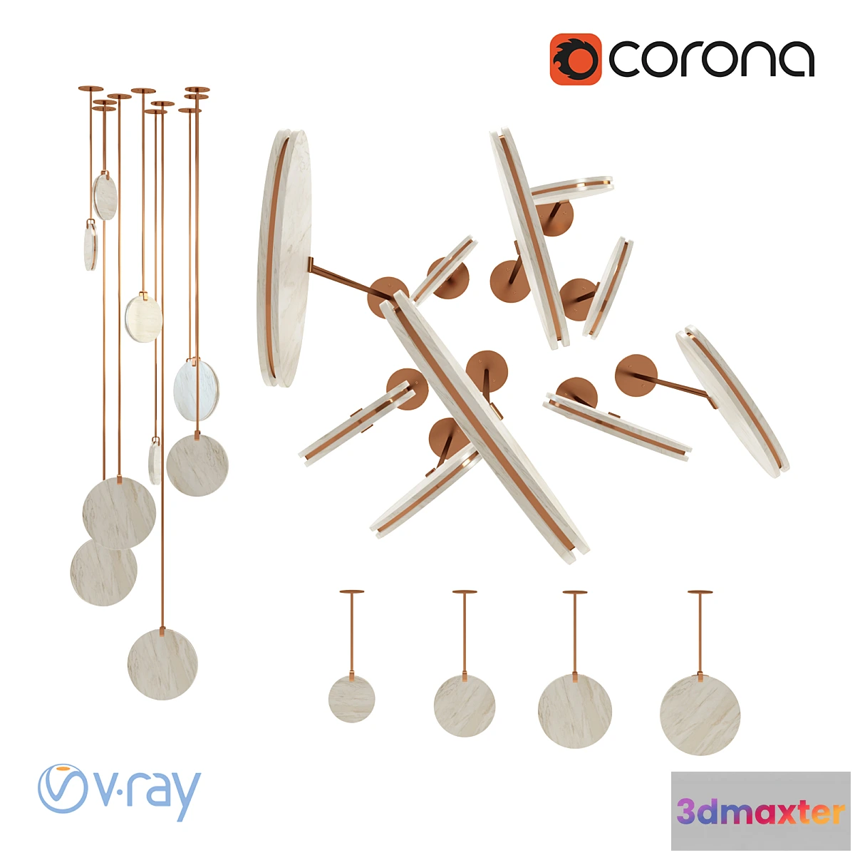 1462626 - Soho pendant light 3D Max