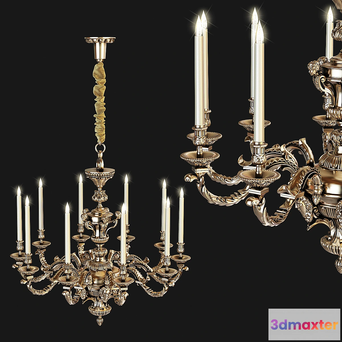 1462784 - Chandelier Mathieu Lustrerie Classic 3D Max