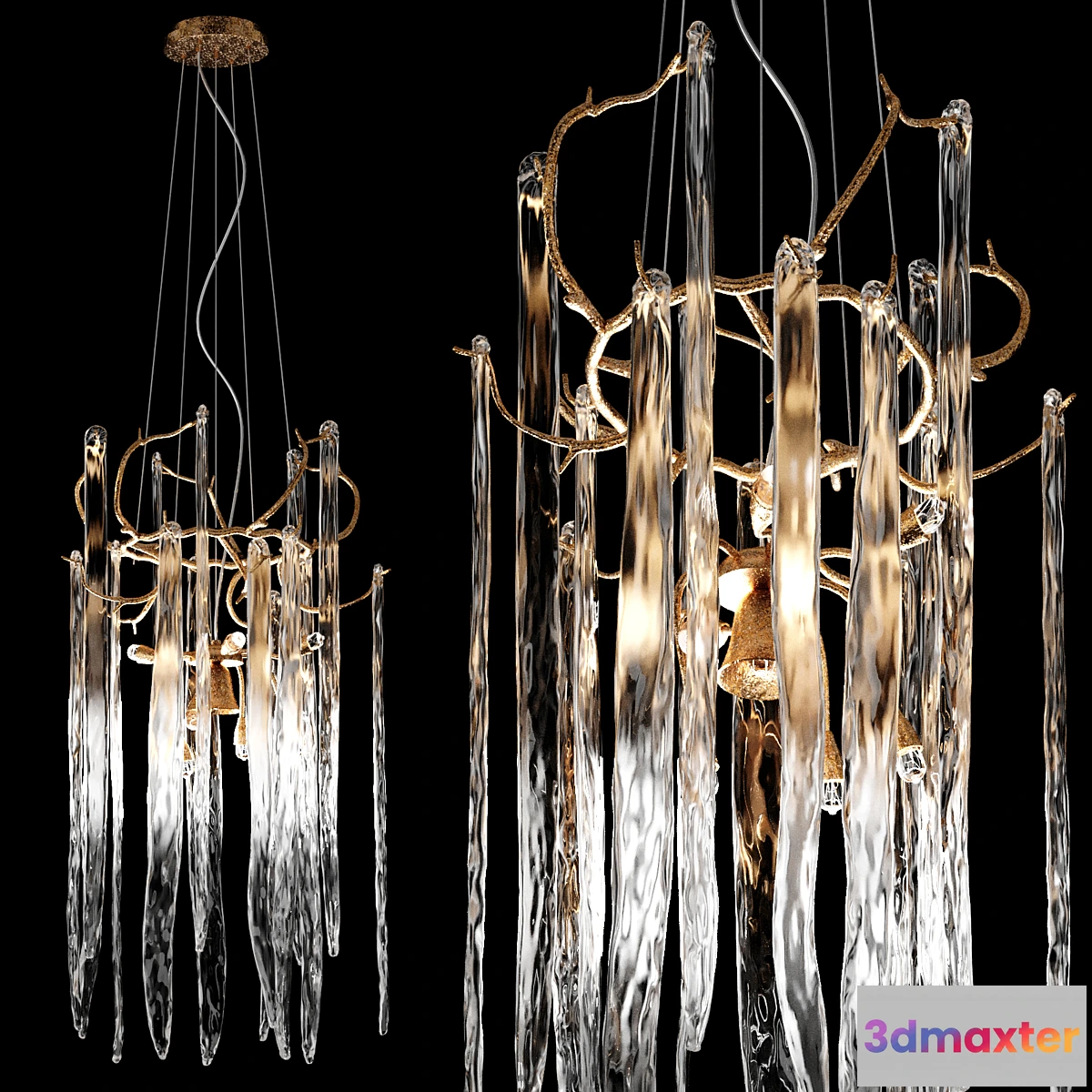 1463064 - Serip Waterfall Chandelier 55cm 3D Max