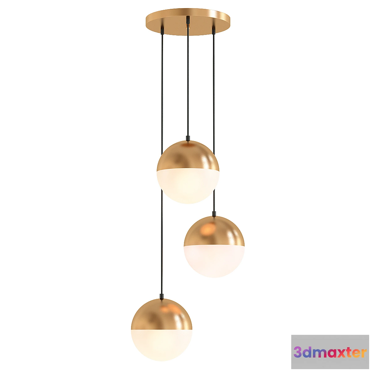 1463278 - Half Moon Round Multi Light Pendant 3D Max