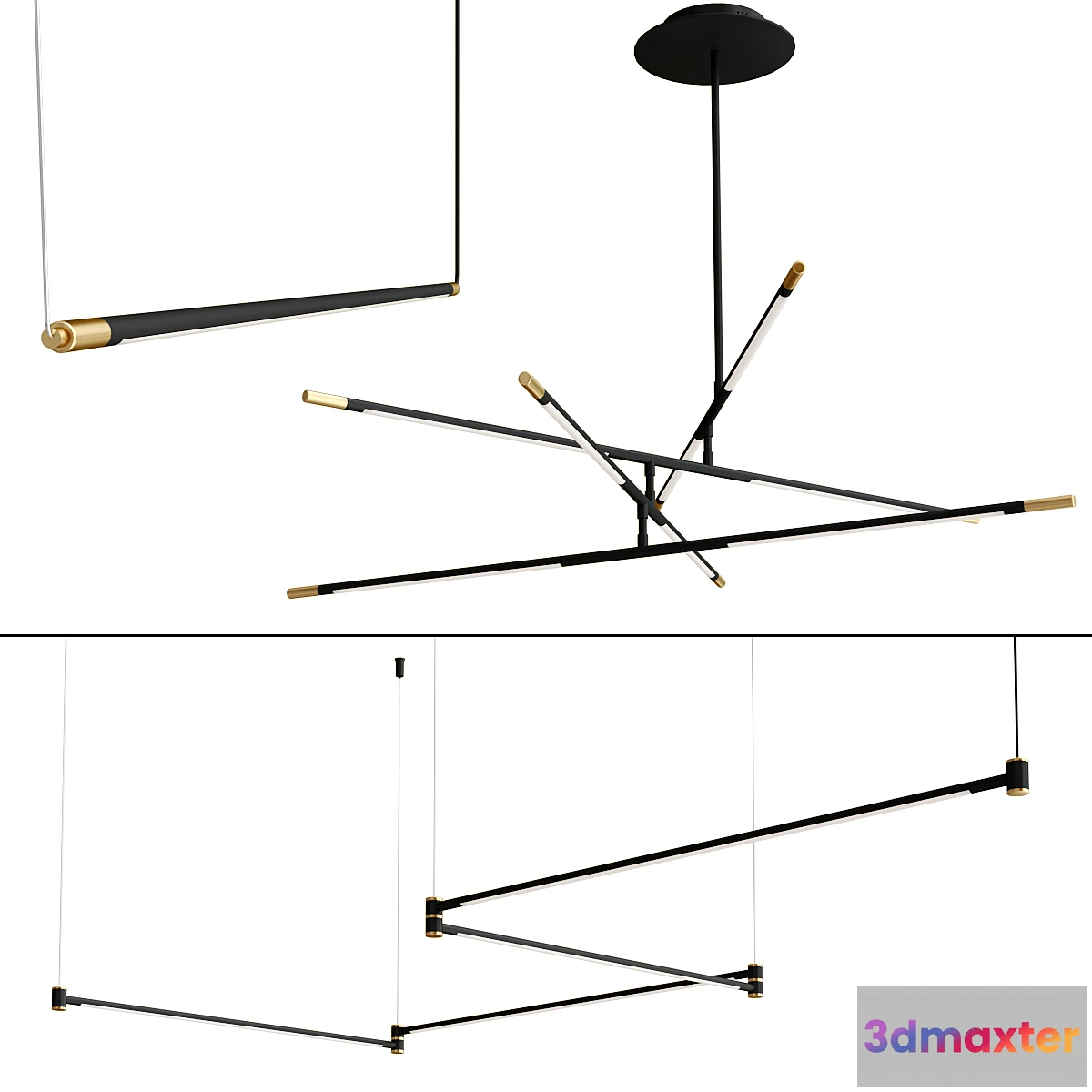 1463634 - Drawing Line Gold Black collection 3D Max