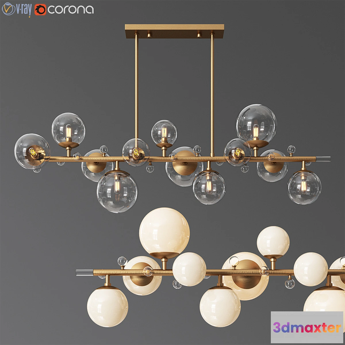 1463698 - Troon Chandelier - Arteriors 3D Max