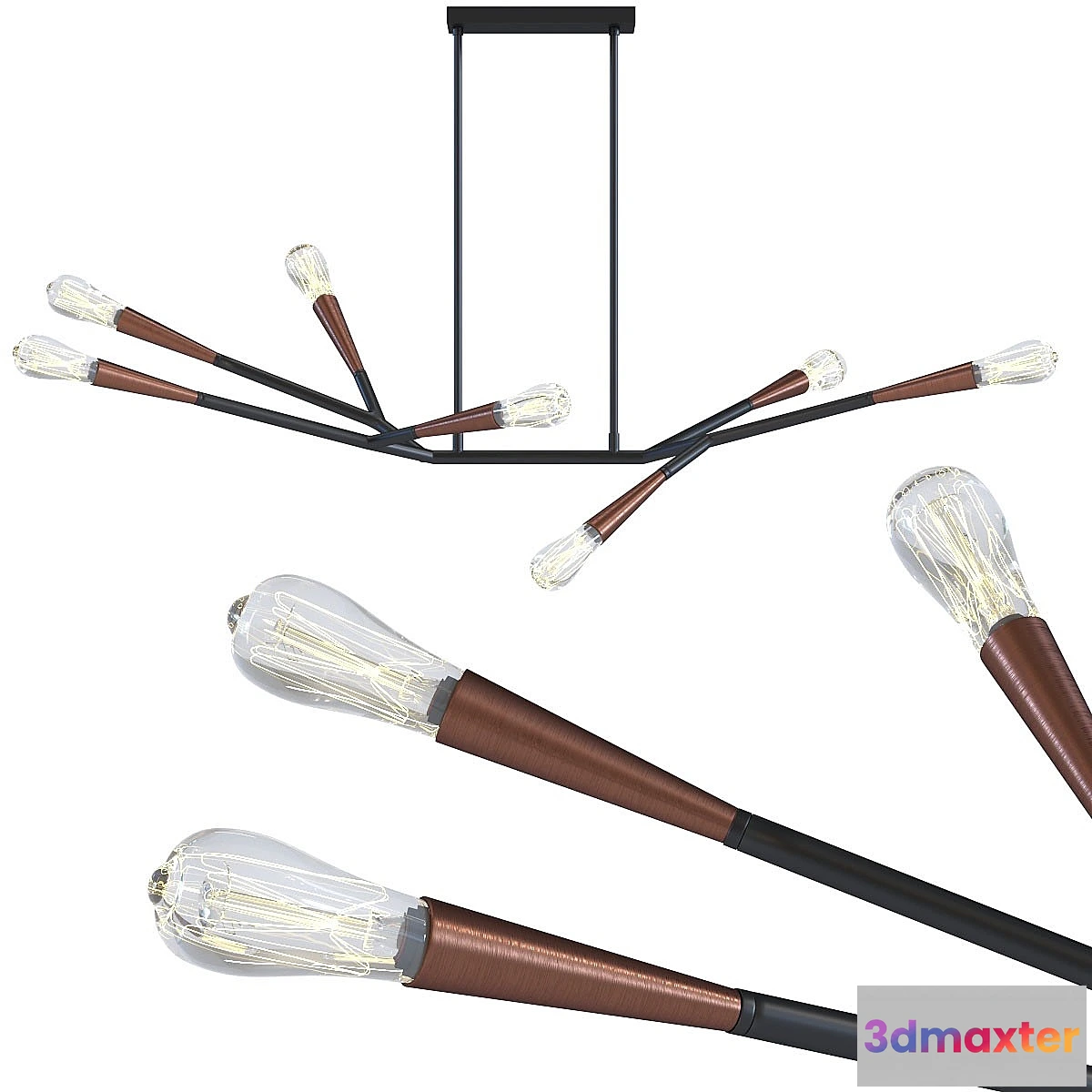 1463948 - Pendant Lamp Monte Carlo Sette adjustable 3D Max