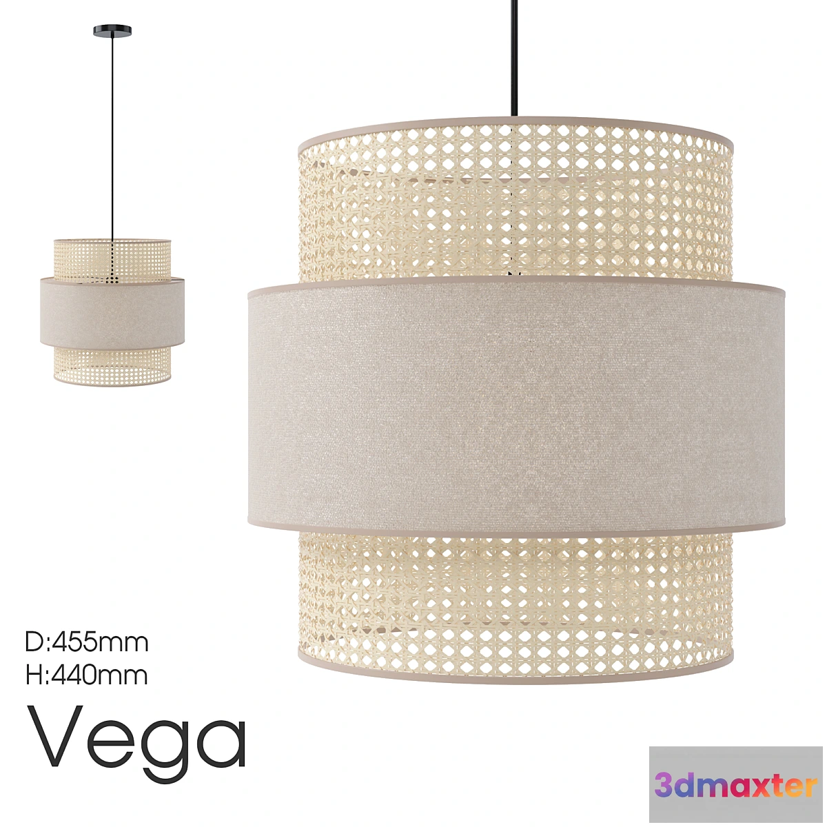 1464108 - Pendant lamp Vega 3D Max