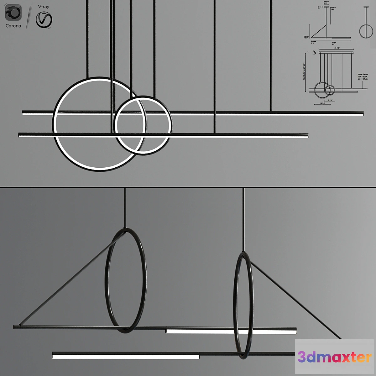 1464324 - Chute Calypso Linear Suspension 02 3D Max