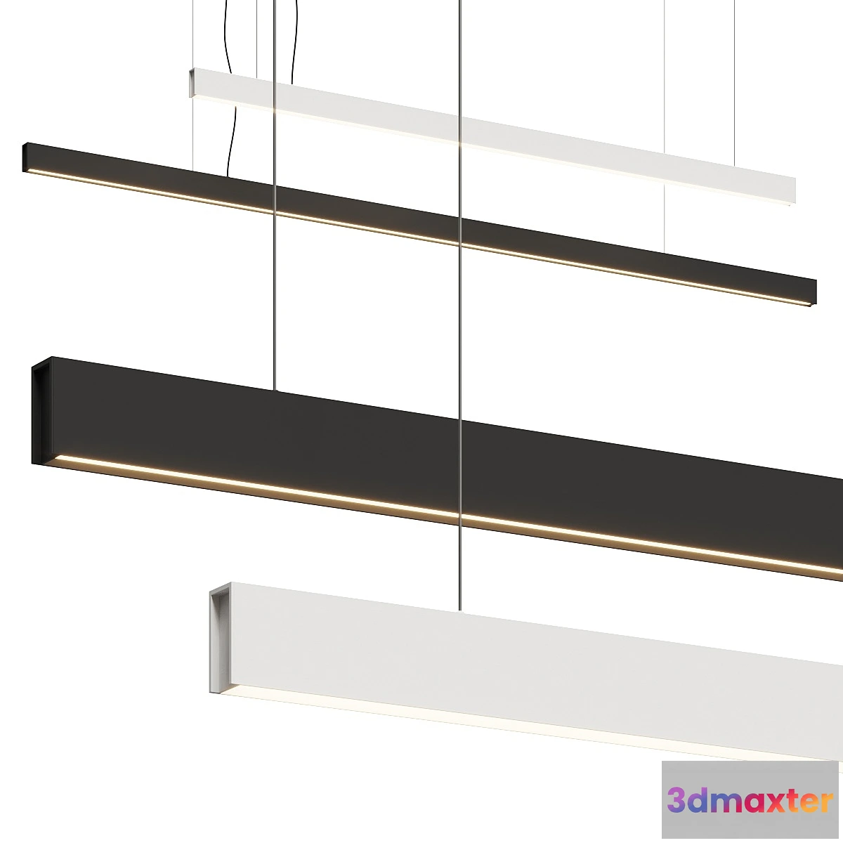 1464844 - Arkoslight Line Suspension Direct & Indirect Pendant Lamps 3D Max