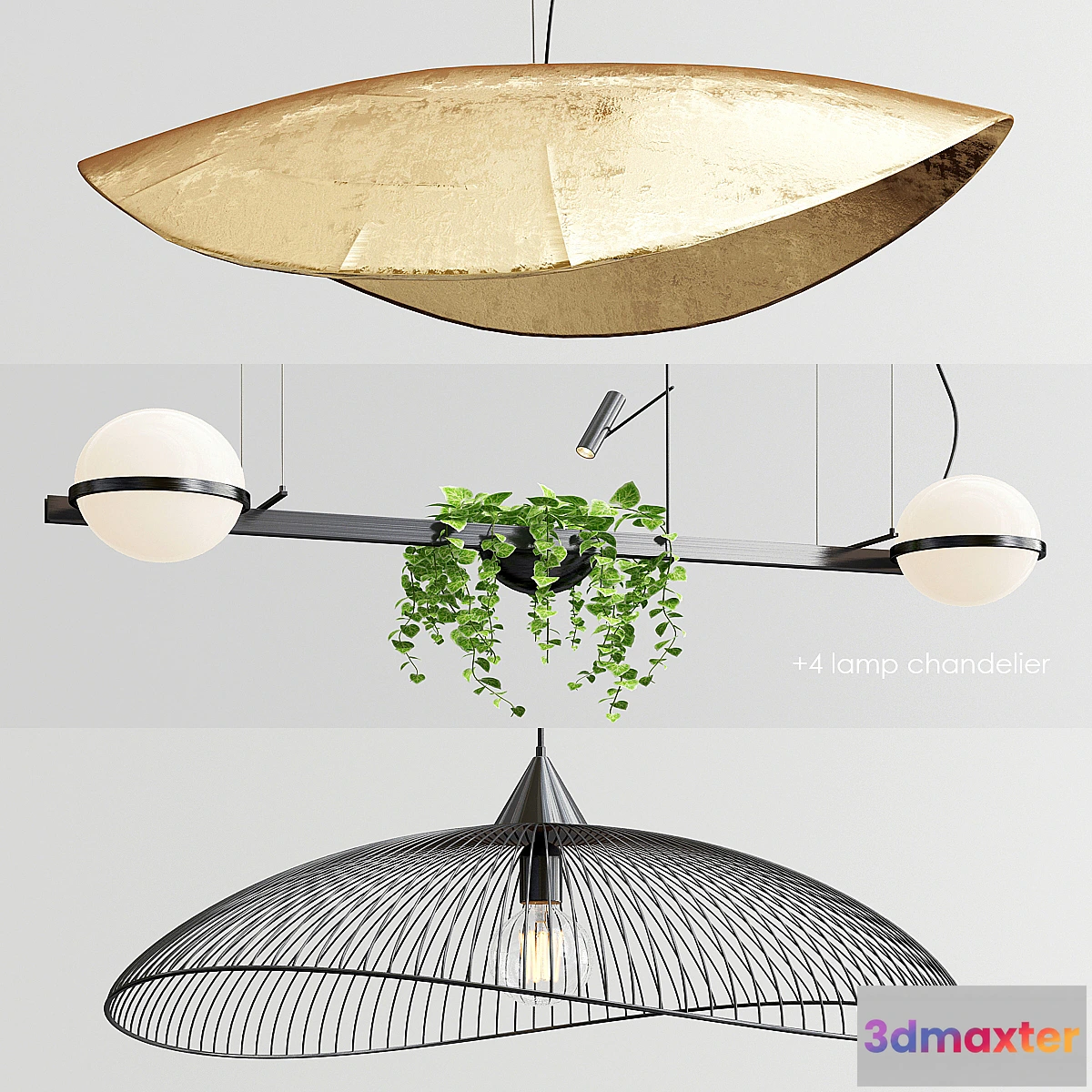 1465416 - Gervasoni Vibia Kasteli Chandelier - 3 type 3D Max
