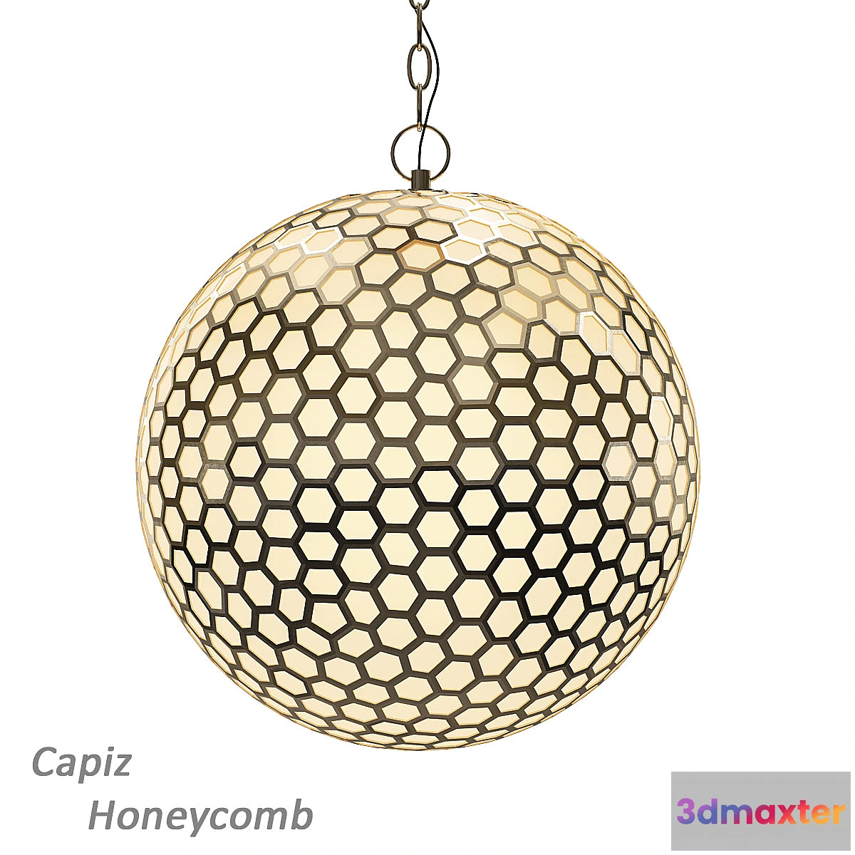1465566 - Capiz Honeycomb Chandelier 3D Max