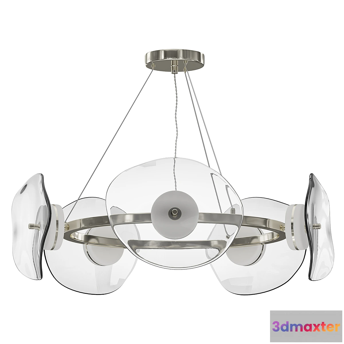 1466702 - Suspended LED Chandelier Odeon Light Fluent 3D Max