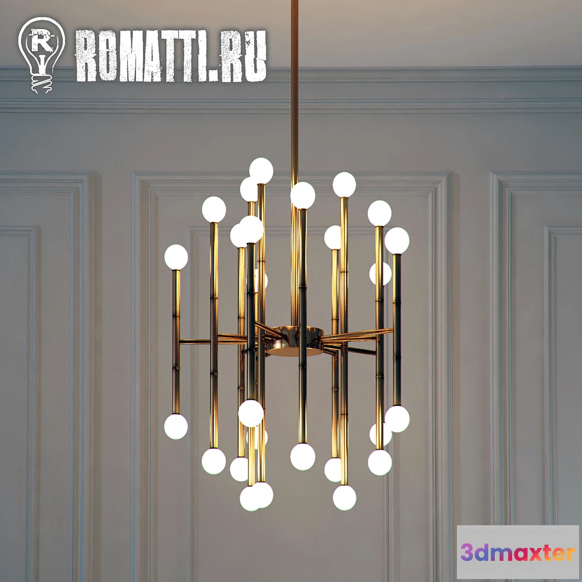 1467408 - ROMATTI MEURICE RECTANGULAR CHANDELIER JONATHAN ADLER 3D Max