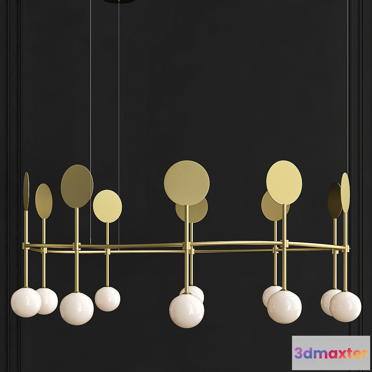 1467846 - Areti row pendant rounded 3D Max