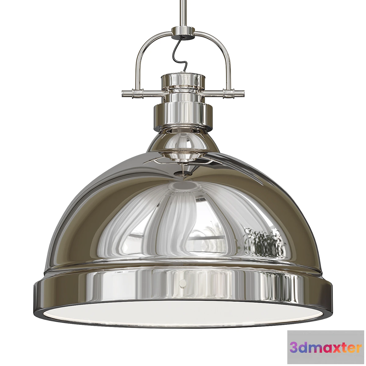 1469276 - CLASSIC DOME SHADE PENDANT LIGHT WITH ROD 3D Max