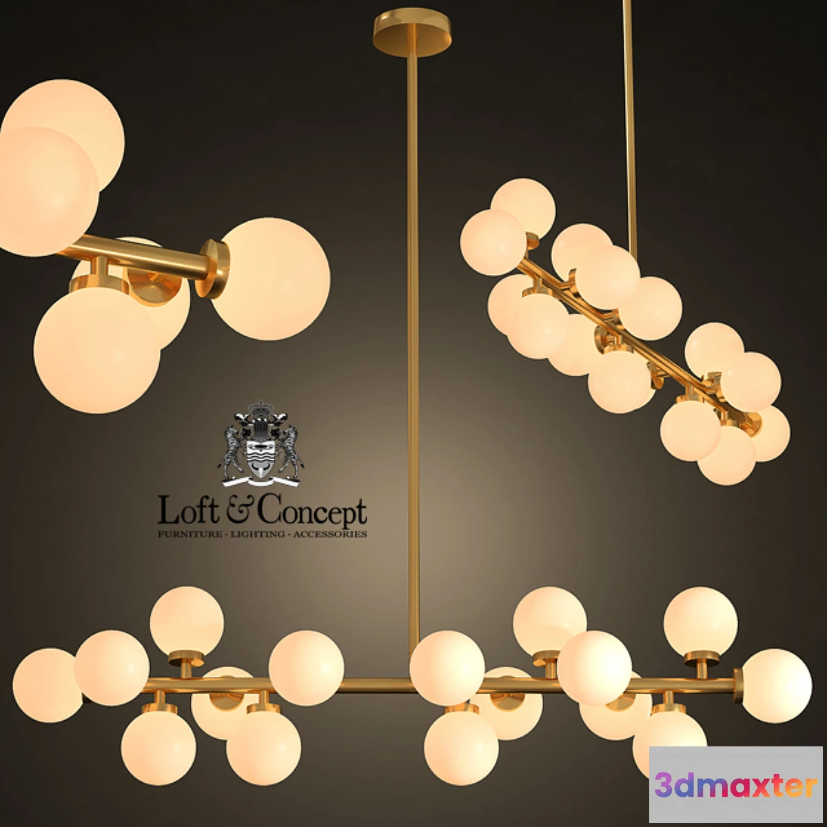 1470212 - Lamp Bubble Stik Cold Chandelier 3D Max