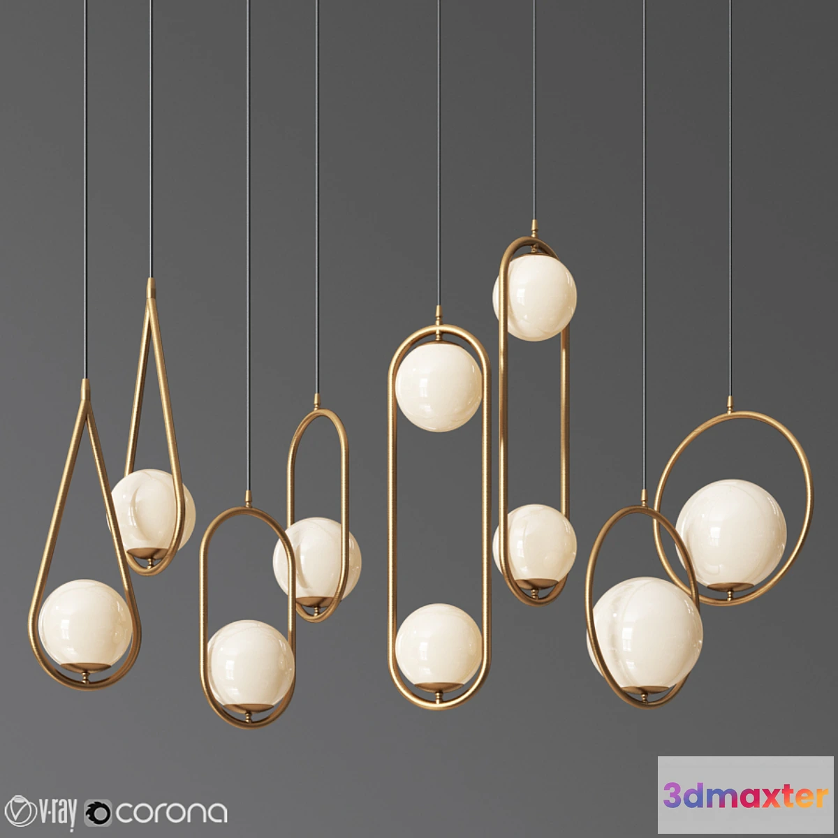 1470544 - Ceiling Light Collection 22 - 4 Type 3D Max
