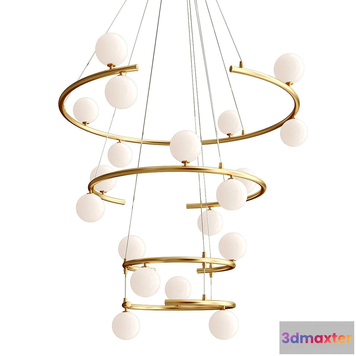 1470566 - Scandinavian Round Gold chandelier 3D Max