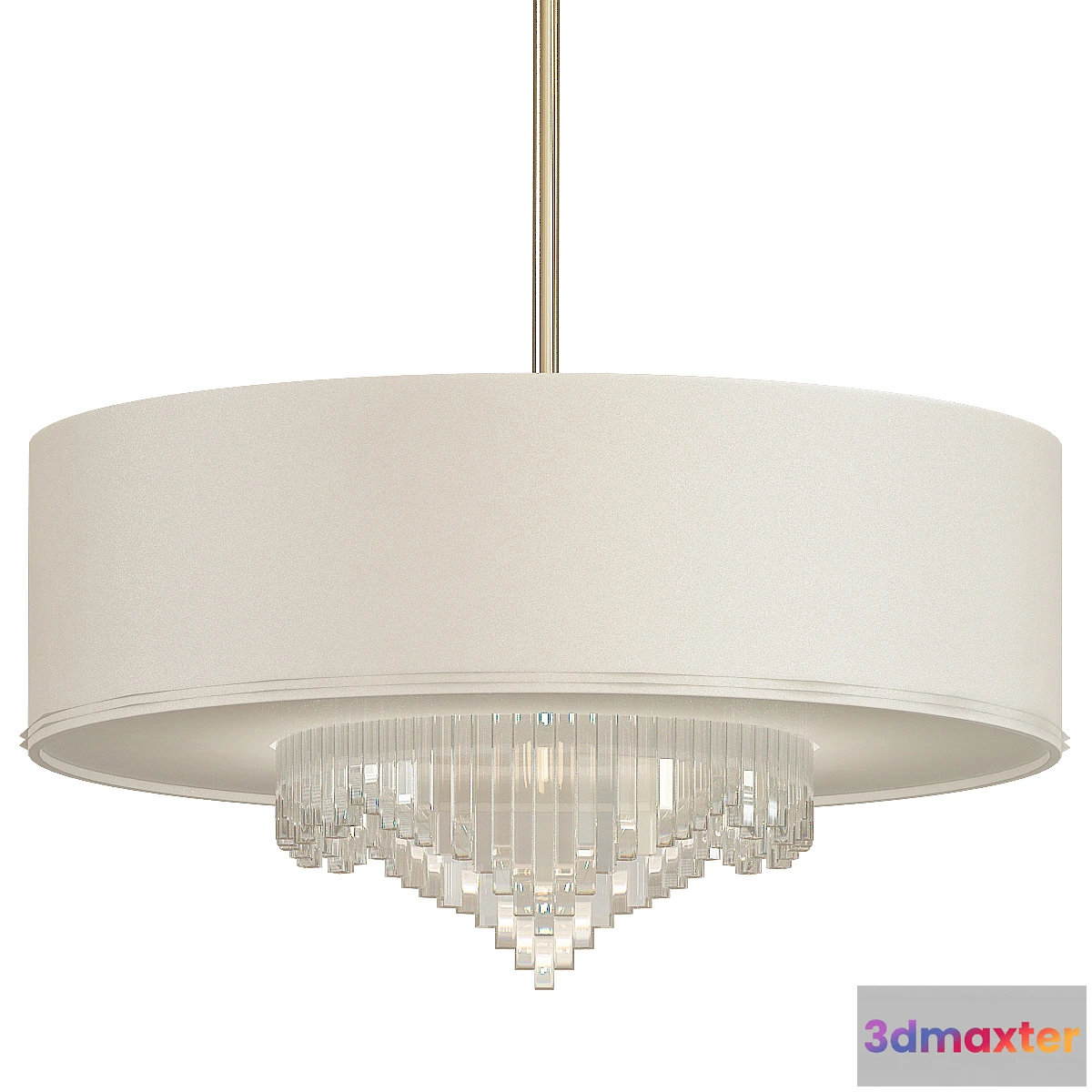 1470588 - Metropolitan Crystal Cascade LED Chandelier Chrome 3D Max