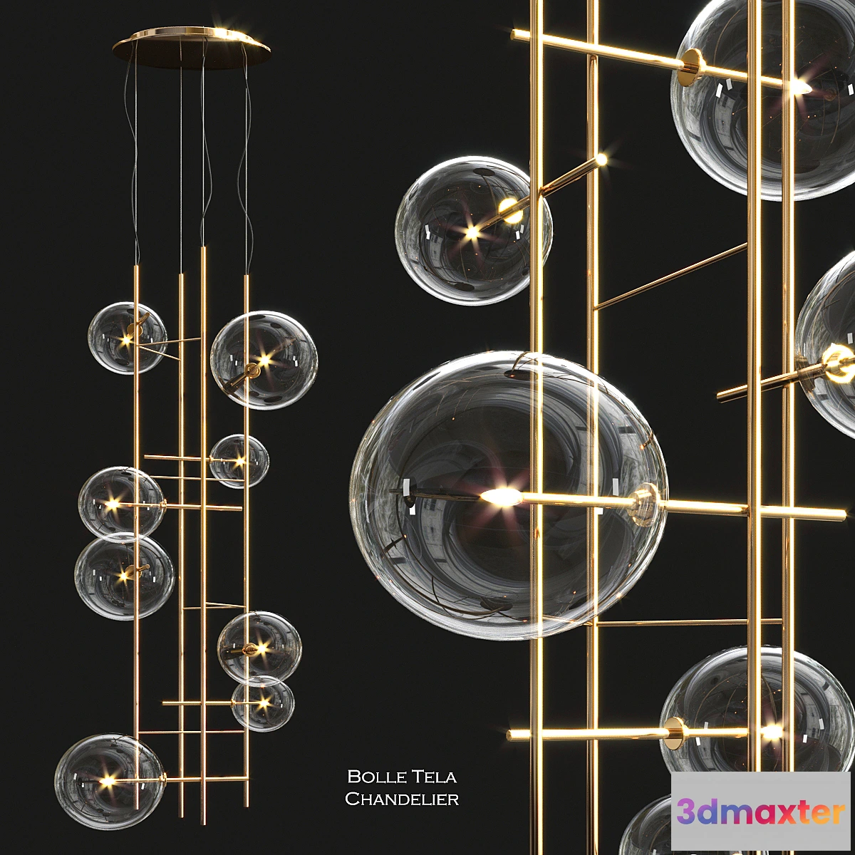 1470874 - Bolle Tela Gallotti & Radice Channdelier 3D Max