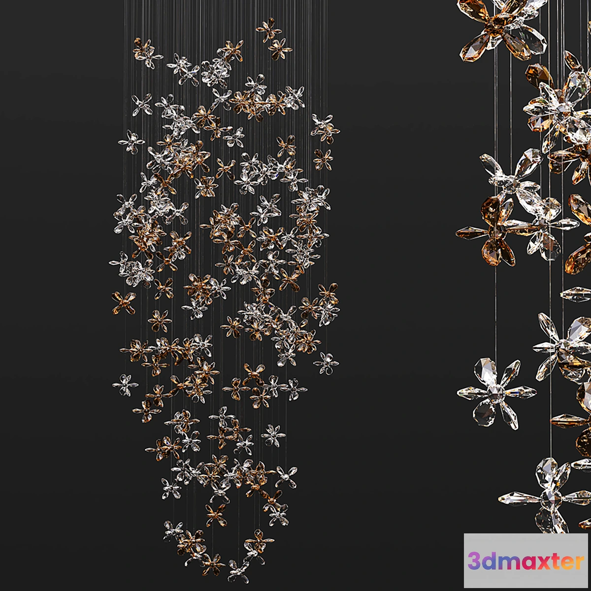 1470972 - Crystal_Flowers_Chandelier 3D Max