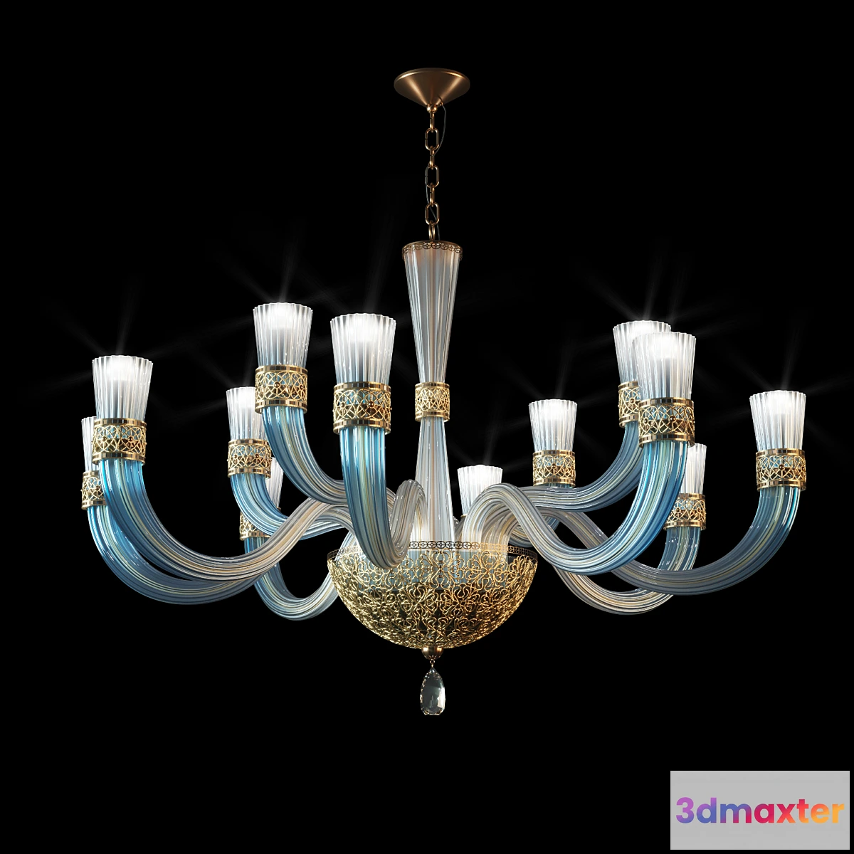 1470984 - Euroluce Lampadari DEA L8 + 4 3D Max