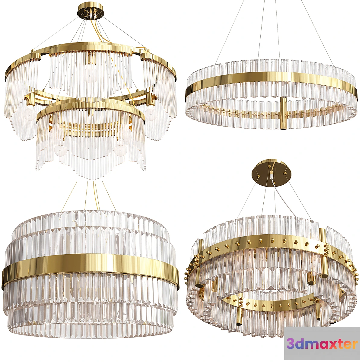 1471230 - Super Exclusive Chandelier Set-9 3D Max