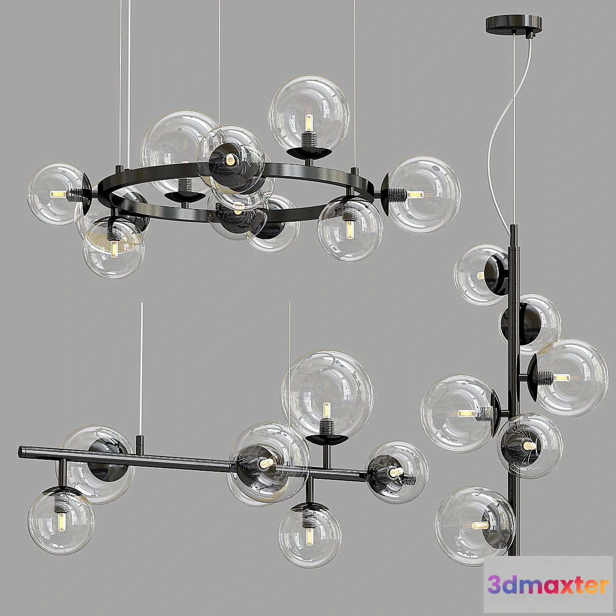 1471288 - Designer ring chandelier IONA Сhandelier 6 7 11 3D Max