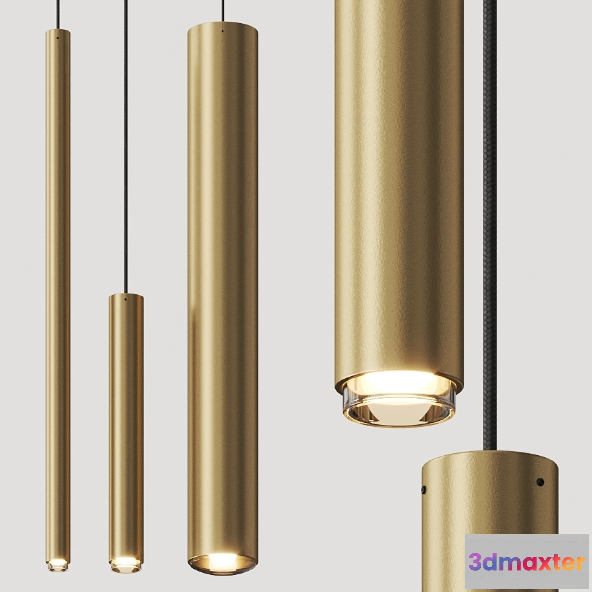 1472120 - Aldo Bernardi Tubo Line Pendant Lamps 3D Max