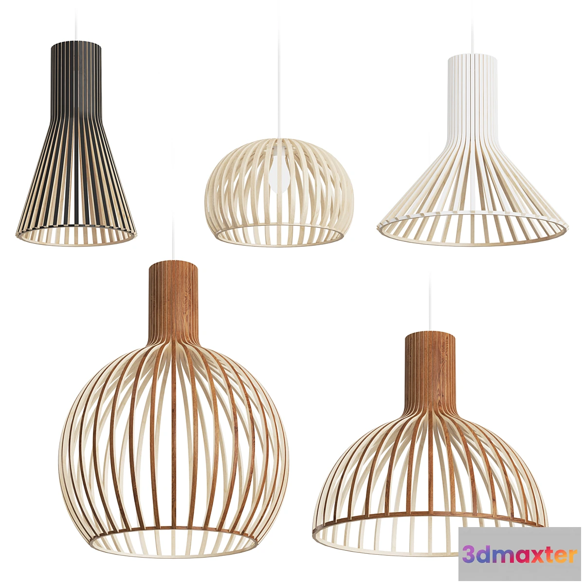 1472478 - Secto Design Wooden Lamps 3D Max