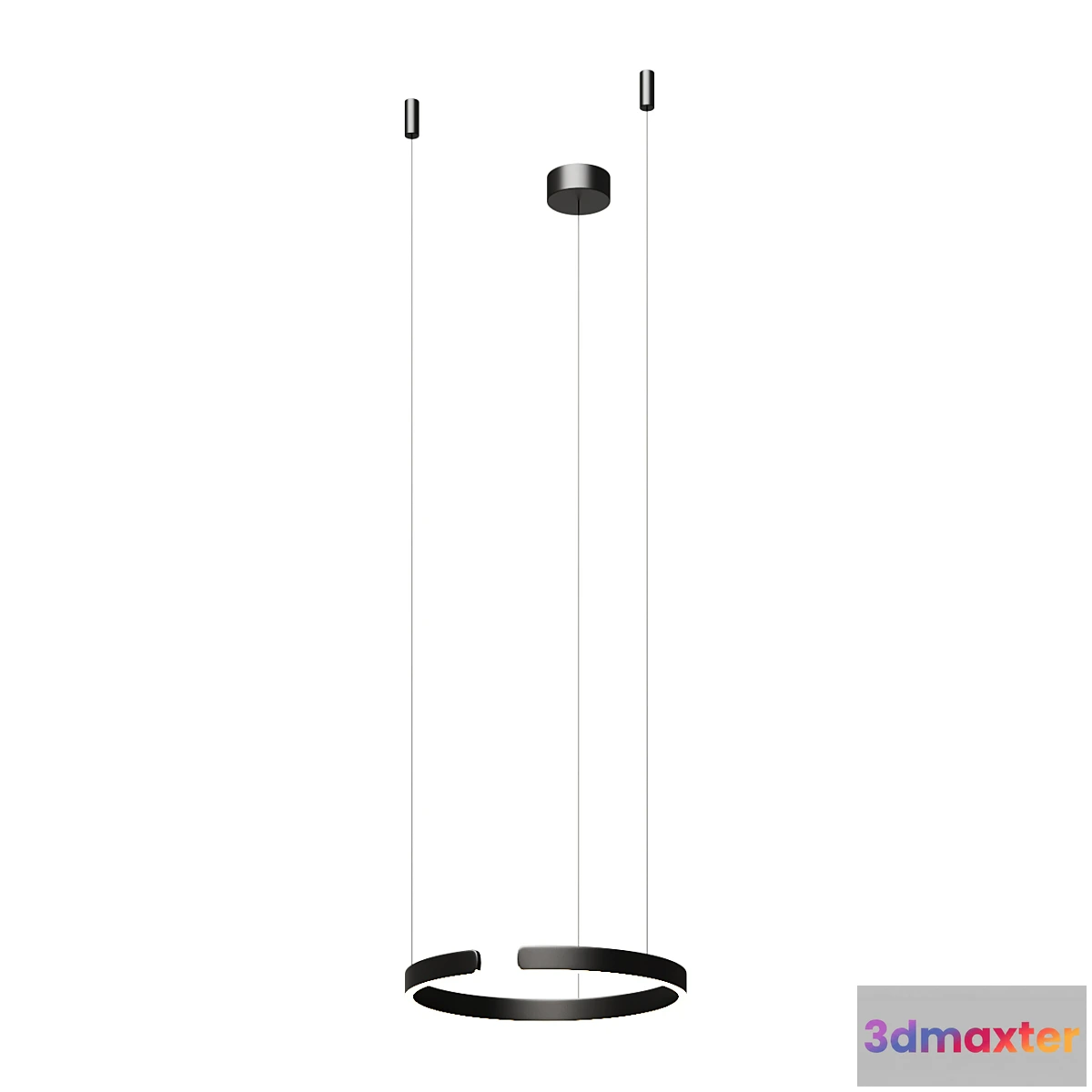 1472530 - Chandelier Pendant lamp LOFT IT 10025_400 Black RING lamp 3D Max