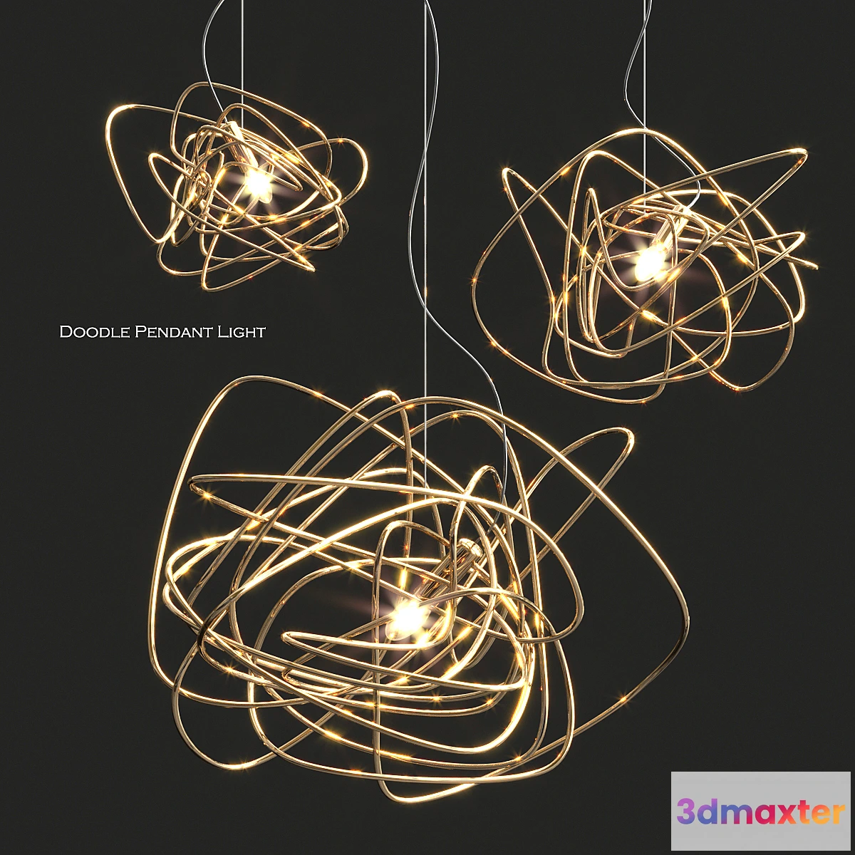 1472778 - Terzani doodle pendant - 3 type 3D Max