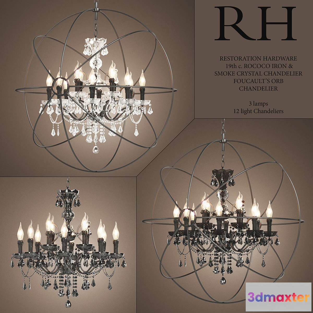 1473156 - Lamps Restoration Hardware 3D Max