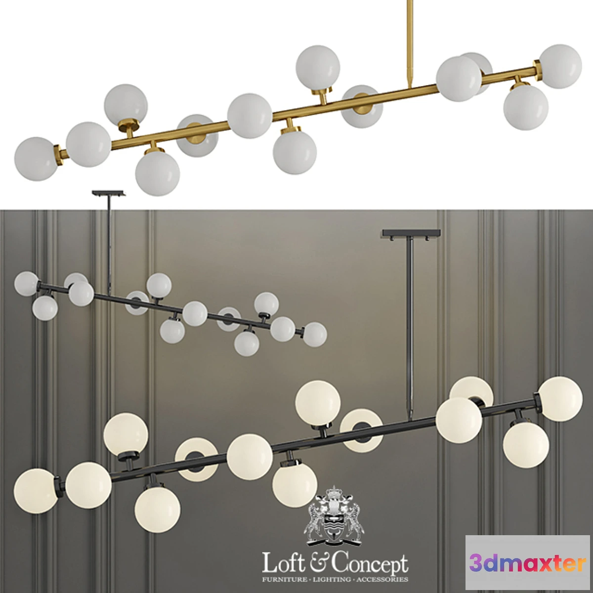 1473754 - Lamp Bubble Stik Chandelier 3D Max