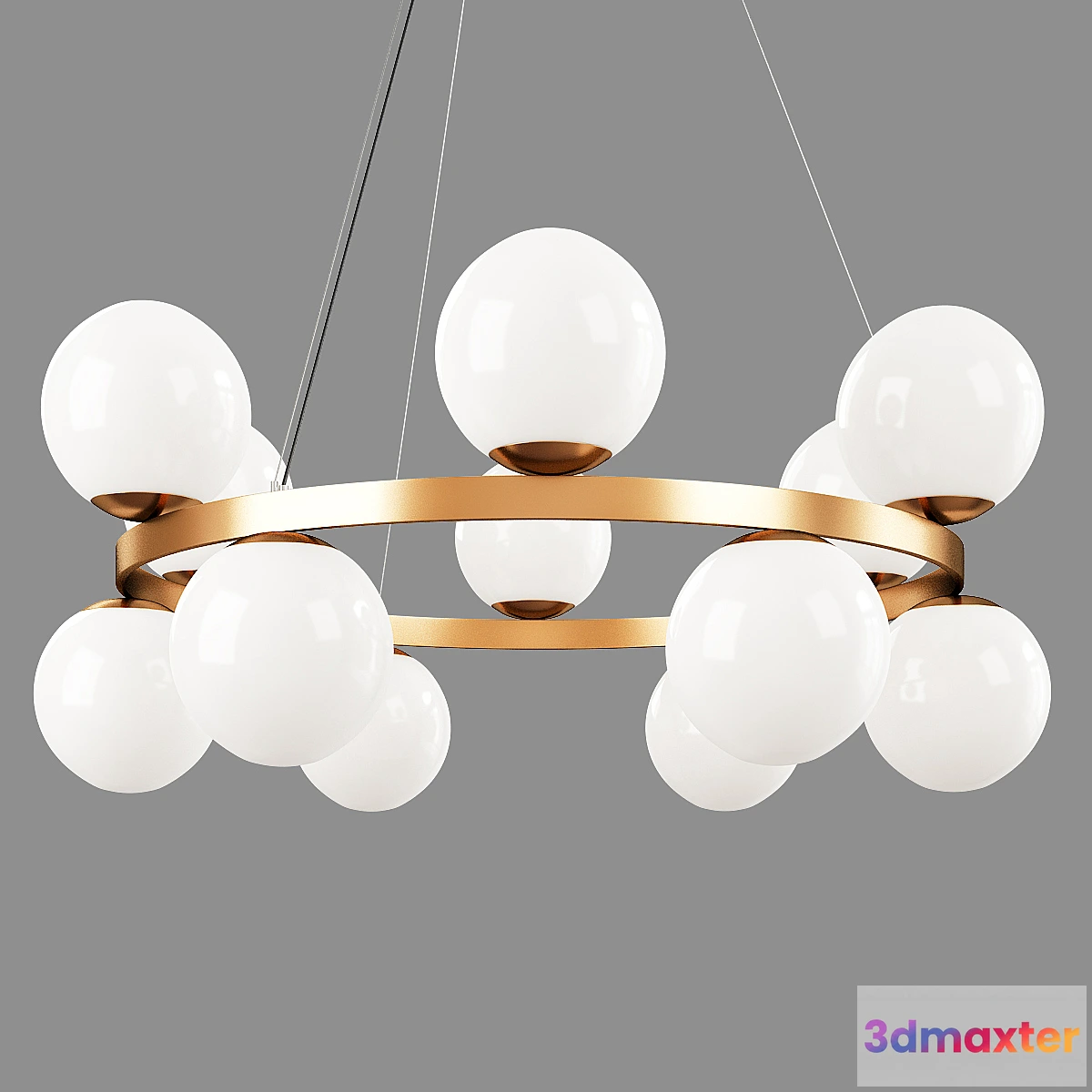 1473768 - Bubbles brass ring pendant light 3D Max