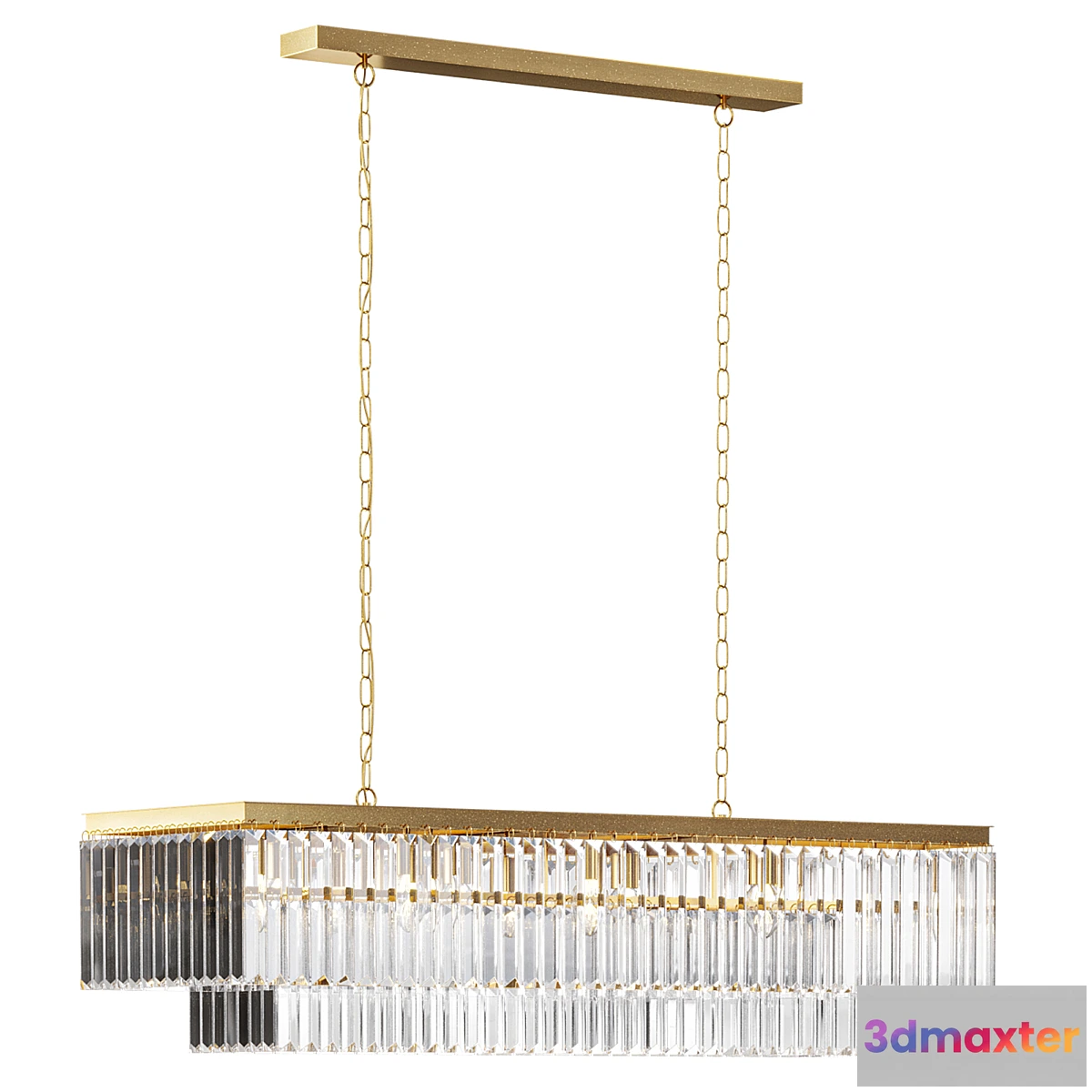 1473940 - leyland rectangle chandelier by arhaus 3D Max