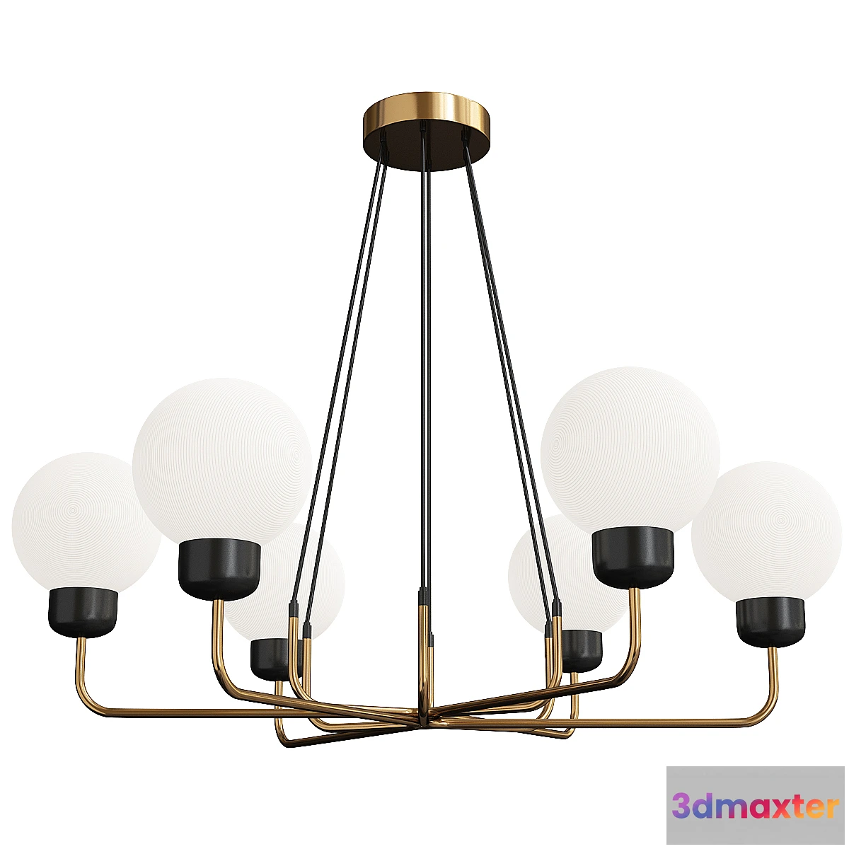 1474024 - Andresa chandelier 6 balls 3D Max
